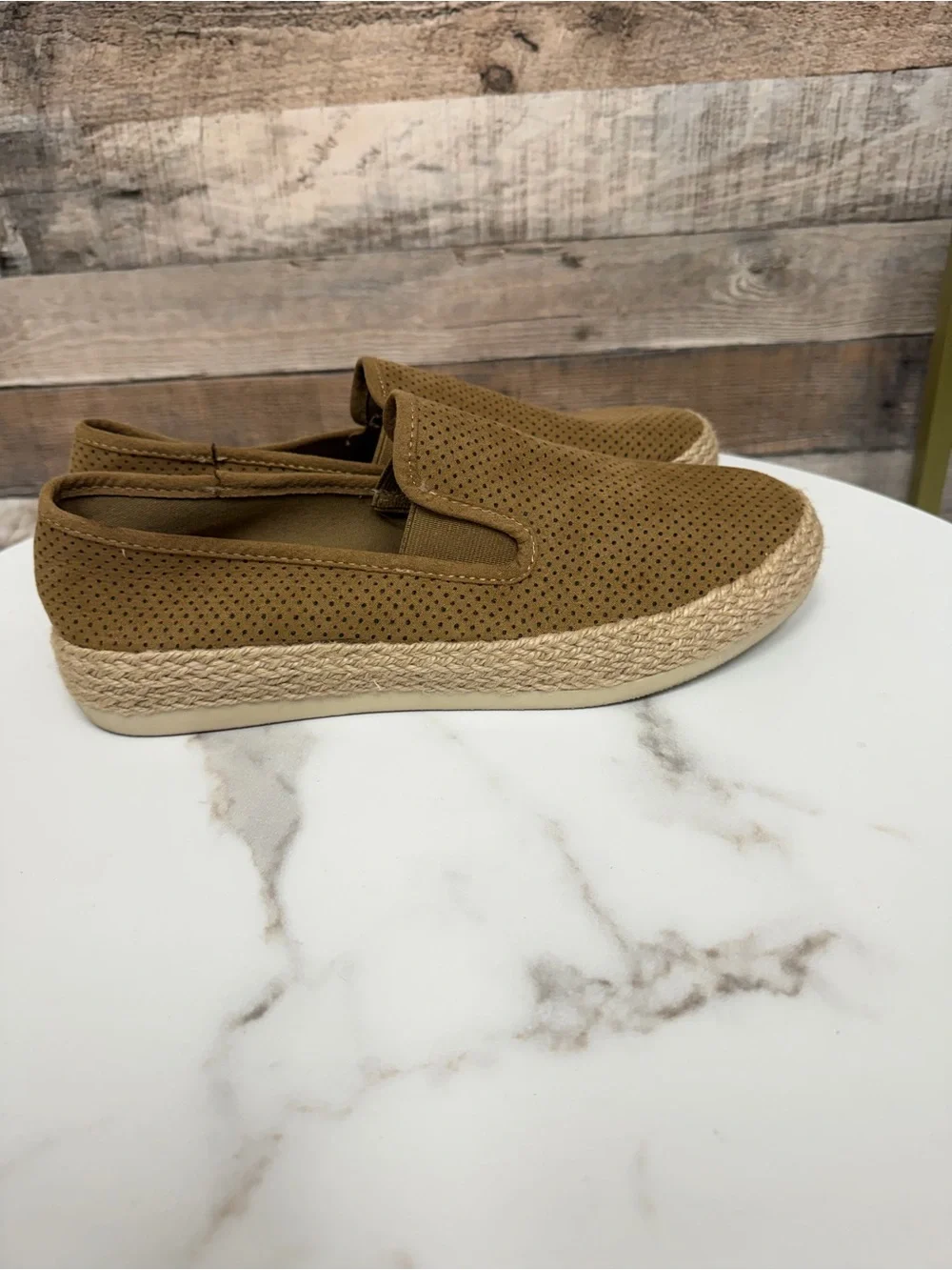 ESPRIT brown slip on espadrille Nadine 8.5